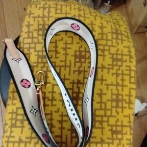 Louis Vuitton Pink and White Floral Strap